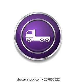 Transport Vehicle Purple Vector Icon Button