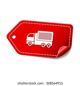 Transport Vehicle Red Vector Icon Design
