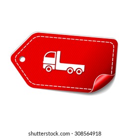 Transport Vehicle Red Vector Icon Design