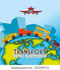 Transport and vehicles graphic design, vector illustration