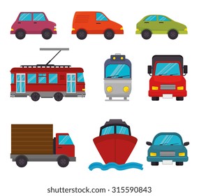 Transport and vehicles graphic design, vector illustration