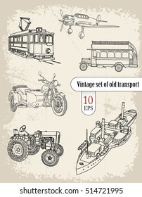 Transport. Vintage set
