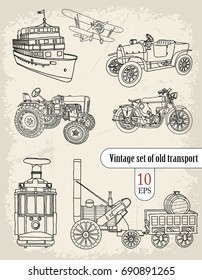 Transport. Vintage set. 
