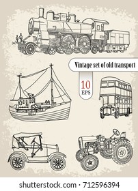 Transport. Vintage set. 
