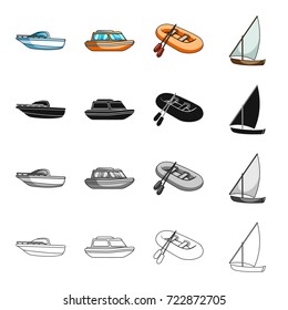 Transport, water, submarine, and other web icon in cartoon style. Leisure, steamboat, launch icons in set collection.