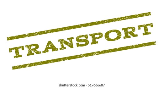 Transport watermark stamp. Text caption between parallel lines with grunge design style. Rubber seal stamp with dirty texture. Vector color ink imprint on a white background.