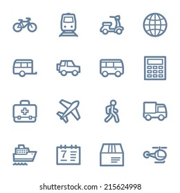Transport web icons set