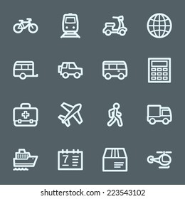Transport web icons set