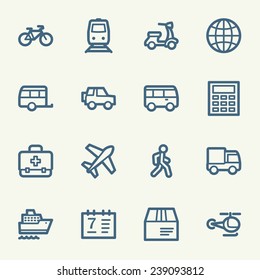 Transport web icons set