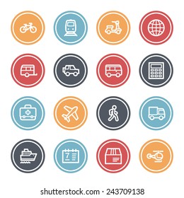 Transport web icons set