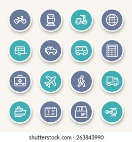 Transport web icons set