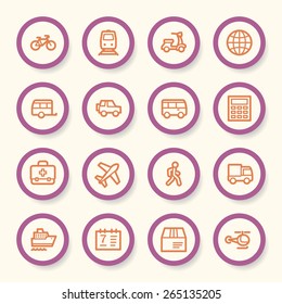 Transport web icons set