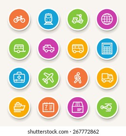 Transport web icons set