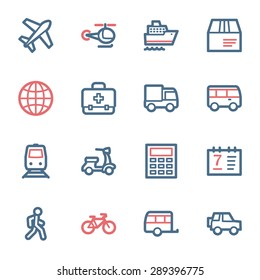 Transport web icons set