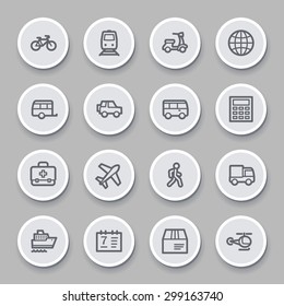 Transport web icons set