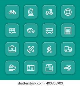 Conjunto de iconos web de transporte