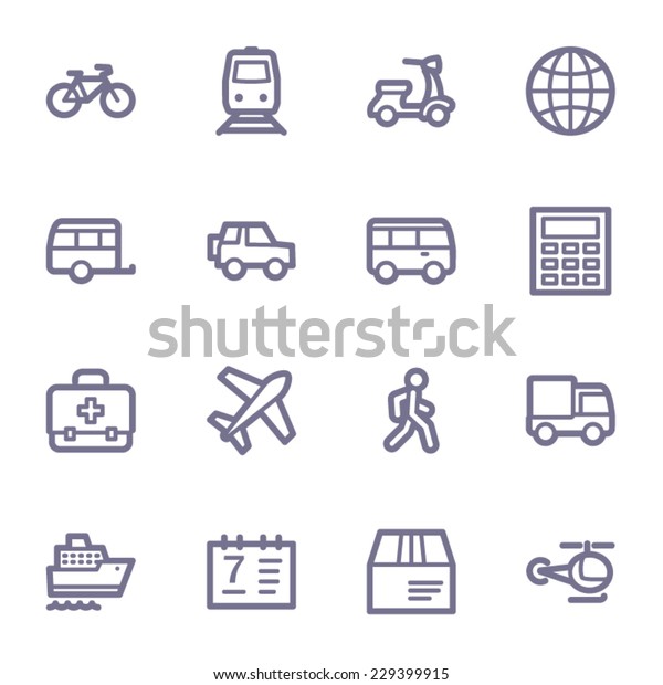 Transport web icons\
set