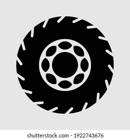 icono de rueda de transporte ilustración vectorial aislada