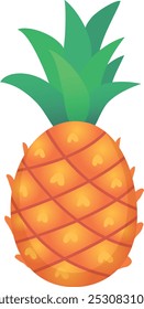 Transport yourself to a tropical paradise with this vibrant pineapple illustration, promising a burst of sweetness and vitamins. Perfect for fresh designs, logos, and cocktail recipes