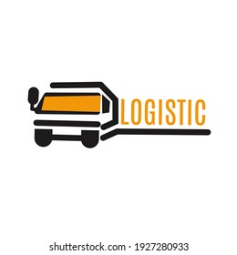 Transportasion logo vector design.logistic logo,car delivery symbol