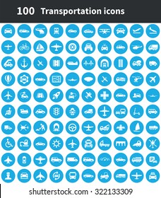 transportation 100 icons universal set for web and mobile
