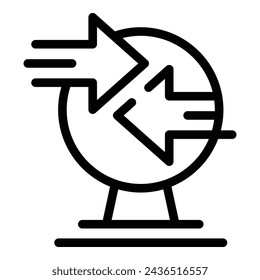 Transportation administration icon outline vector. Network transport infrastructure. Logistics road operations