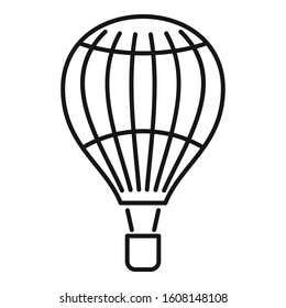 Transportation air balloon icon. Outline transportation air balloon vector icon for web design isolated on white background