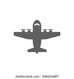 Transportation aircraft C-130 icon vector. Symbol for your web site design, logo, app, UI. Vector illustration, EPS