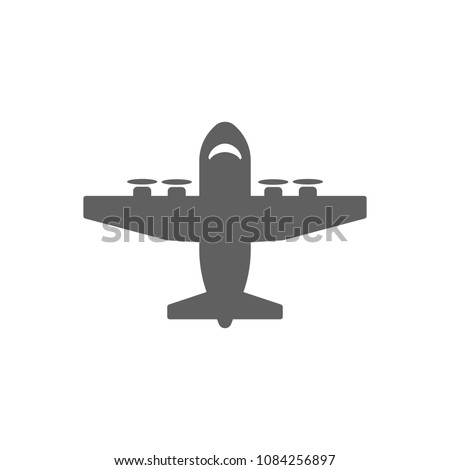 Transportation aircraft C-130 icon vector. Symbol for your web site design, logo, app, UI. Vector illustration, EPS