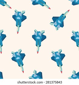 transportation airplane , cartoon seamless pattern background