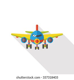 transportation airplane flat icon