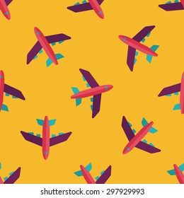 Transportation airplane flat icon,eps10 seamless pattern background