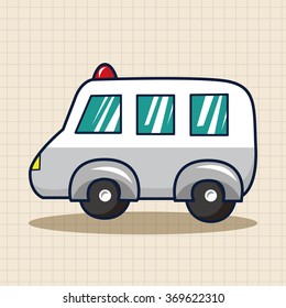 transportation ambulance theme elements