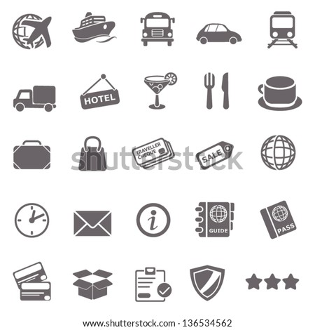 Transportation basic icons