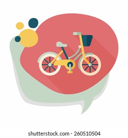 Transportation bicycle flat icon with long shadow,eps10