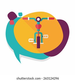 Transportation bicycle flat icon with long shadow,eps10