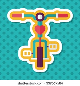 Transportation bicycle flat icon with long shadow,eps10