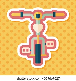 Transportation bicycle flat icon with long shadow,eps10