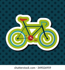 Transportation bicycle flat icon with long shadow,eps10