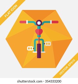 Transportation bicycle flat icon with long shadow,eps10