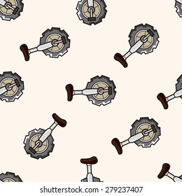 transportation bike , cartoon seamless pattern background
