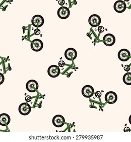 transportation bike , cartoon seamless pattern background