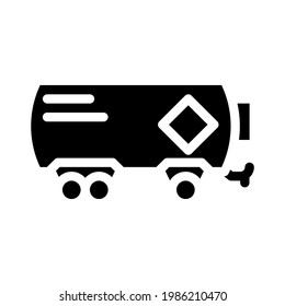 Transportation Biogas Tank Glyph Icon Vector. Transportation Biogas Tank Sign. Isolated Contour Symbol Black Illustration