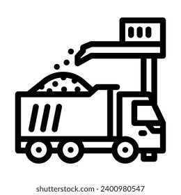 transportation biomass energy line icon vector. transportation biomass energy sign. isolated contour symbol black illustration