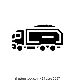 transportation biomass glyph icon vector. transportation biomass sign. isolated symbol illustration