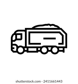 transportation biomass line icon vector. transportation biomass sign. isolated contour symbol black illustration