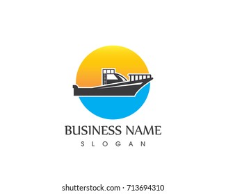 Transportation boat beach logo