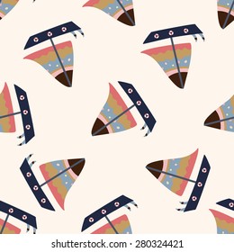 Transportation boat , cartoon seamless pattern background
