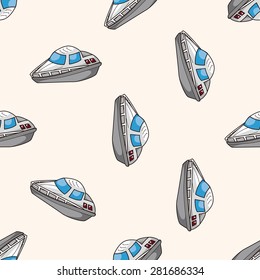 Transportation boat , cartoon seamless pattern background