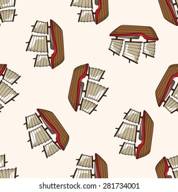 Transportation boat , cartoon seamless pattern background